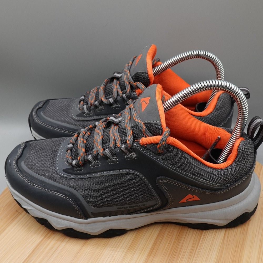 Ozark Trail Shoes Mens 6 Water Repellent Trail Hiking Gray Orange Camping Flaw